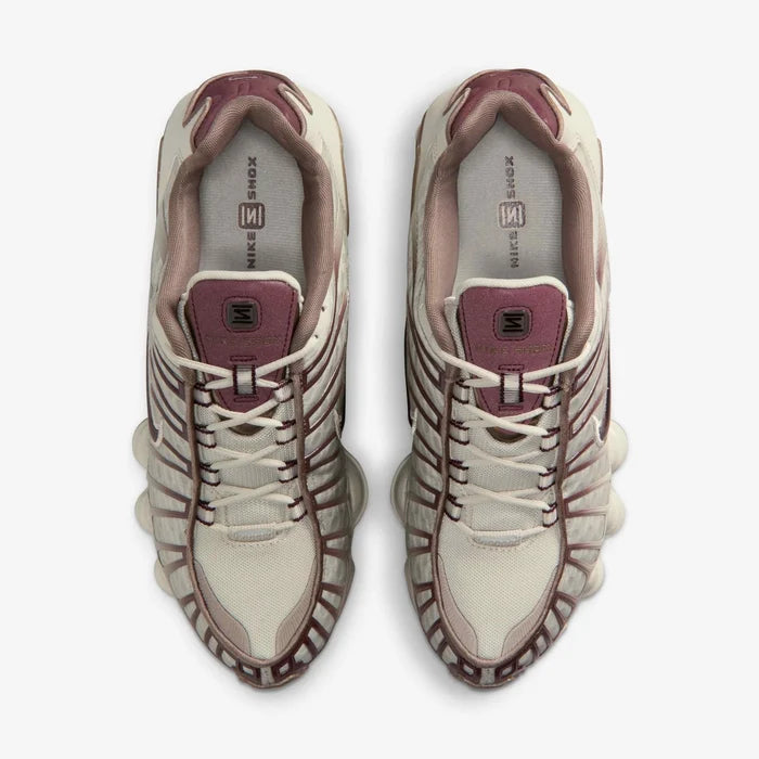Sneaker Nk Shox TL Light Bone Burgundy Crush