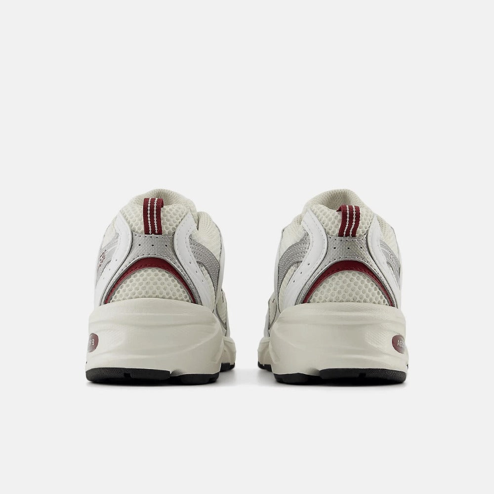 New B 530 Sea Salt White Mercury Red