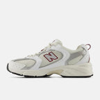 New B 530 Sea Salt White Mercury Red