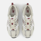 New B 530 Sea Salt White Mercury Red