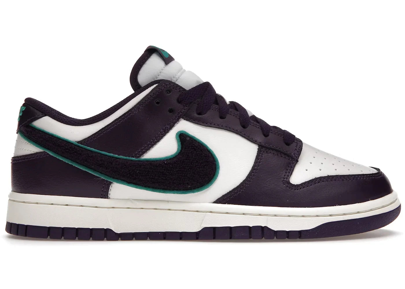 Sneaker Nk Dunk Low Chenille Swoosh Sail Grand Purple