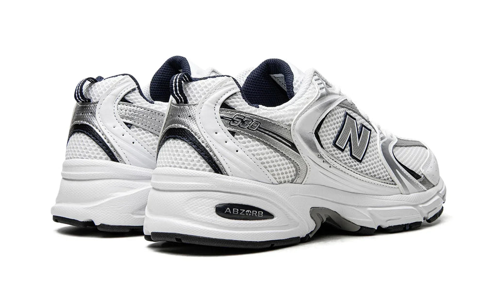 New B 530 White Silver Navy
