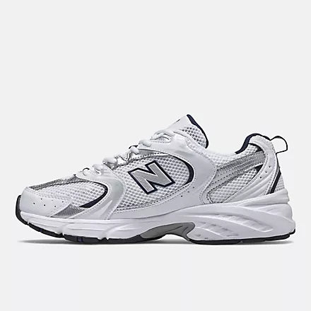 New B 530 White Silver Navy