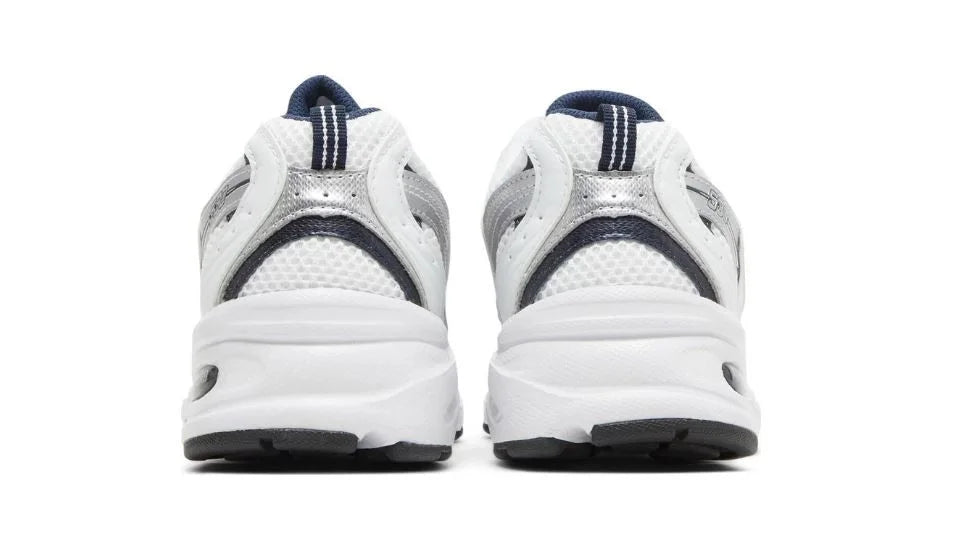 New B 530 White Silver Navy